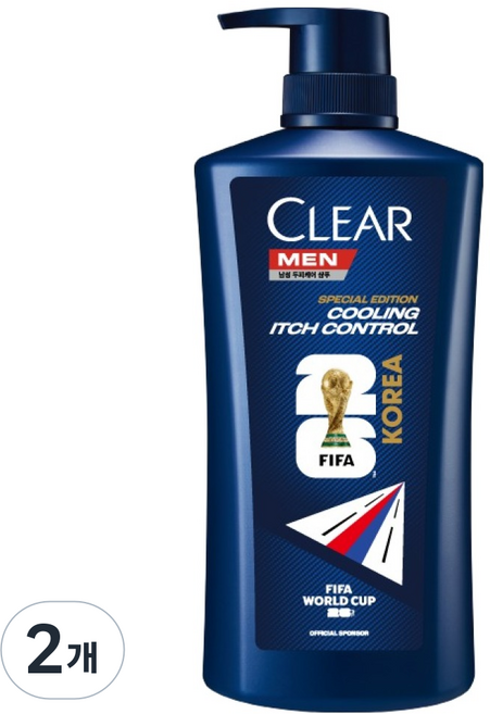 클리어 맨 쿨링 이치 컨트롤 샴푸 FIFA 월드컵 26 리미티드 패키지 에디션, 2개, 650ml