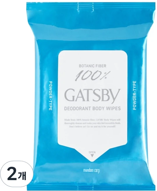 갸스비 데오도란트 샤워티슈 파우더 쿨시트러스 10매, 2개, 63g - 쿠팡