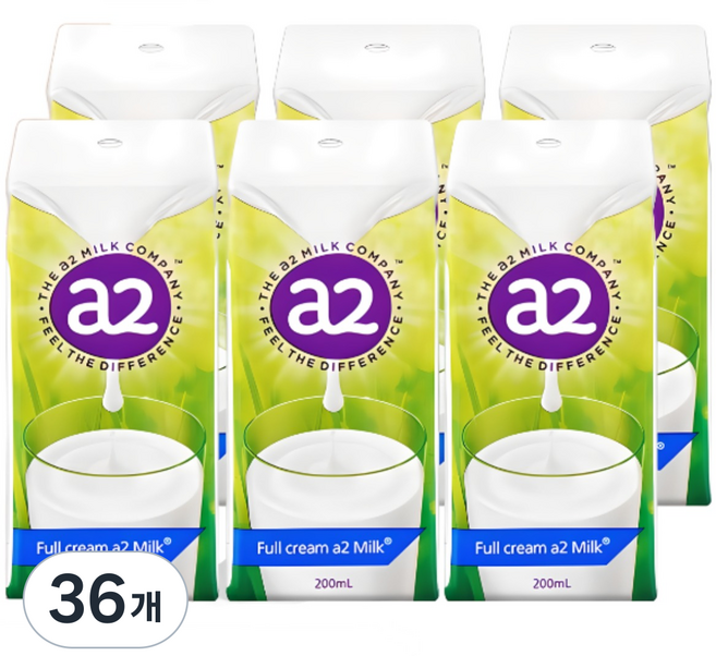 에이투밀크 단백질 우유, 200ml, 36개