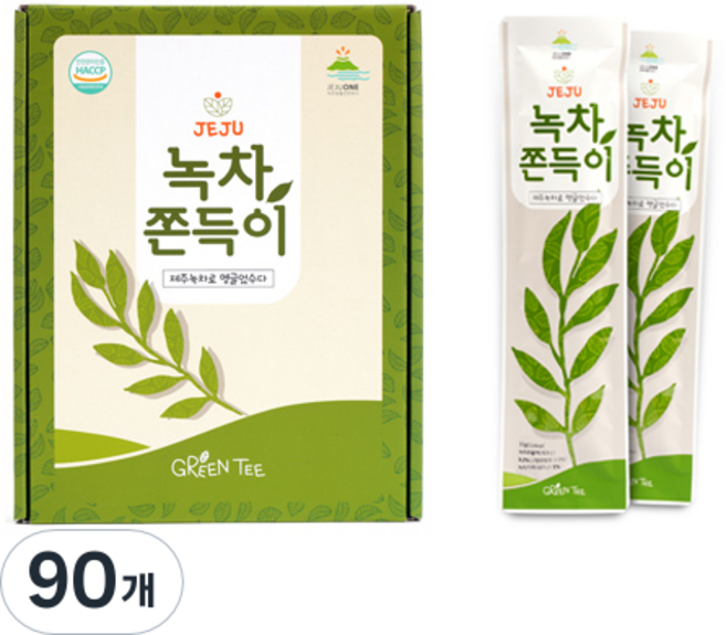 제주원 녹차 쫀득이, 18g, 90개