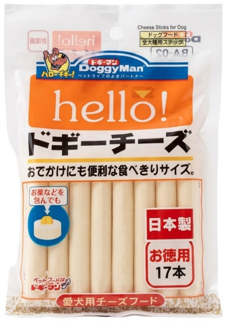 DoggyMan Hello起司條, 減鹽起司, 214g, 1袋