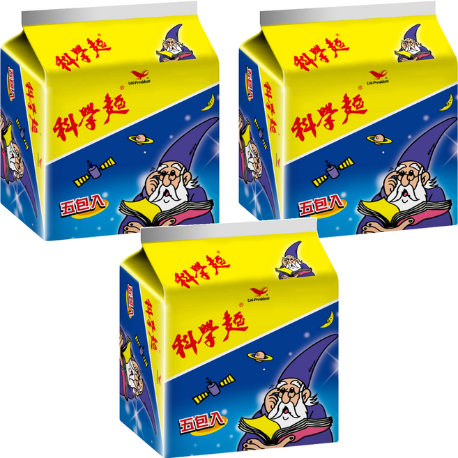 統一 科學麵 原味, 40g, 3袋