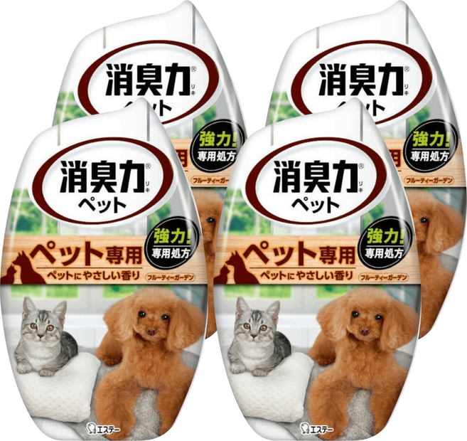 ST 雞仔牌 消臭力 部屋消臭力 花香 除寵物異味, 400ml, 4瓶
