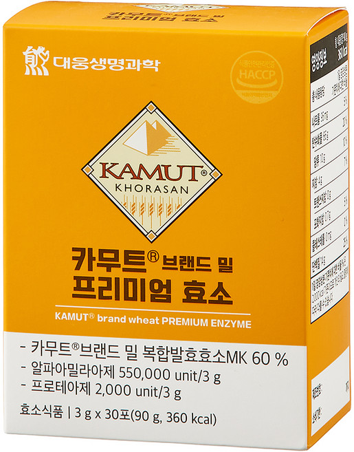 대웅생명과학 카무트R 브랜드 밀 프리미엄 효소, 90g, 1개
