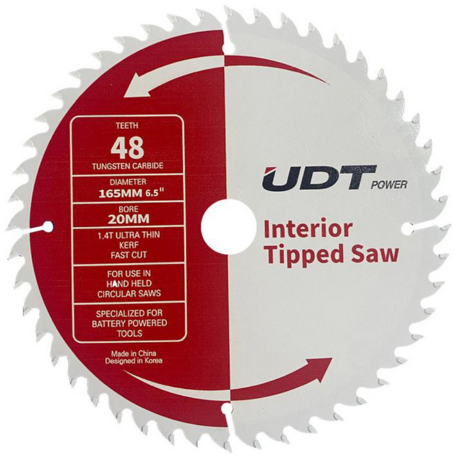 유디티 팁쏘 인테리어용 W165 6.5 x 1.4T x 20 x 48T C5192883, 1개