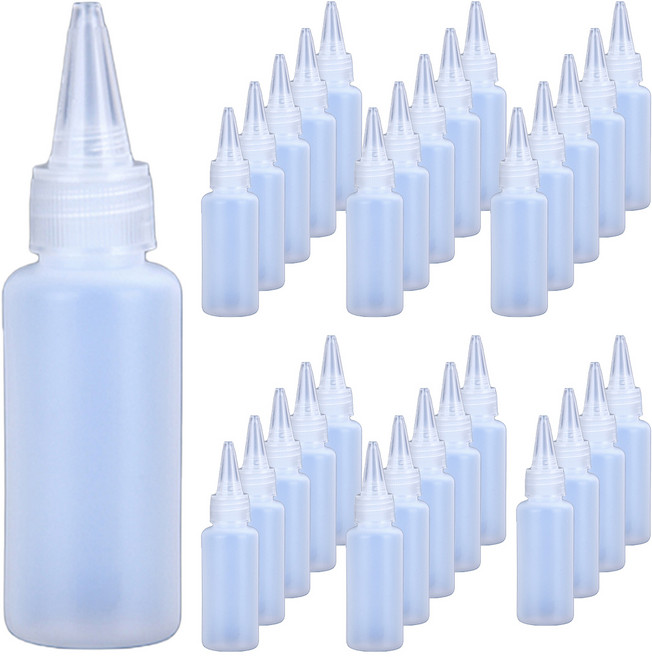 앞날창창 액체 리필 뾰족캡 소분 용기 공병 50ml, 80개, 투명