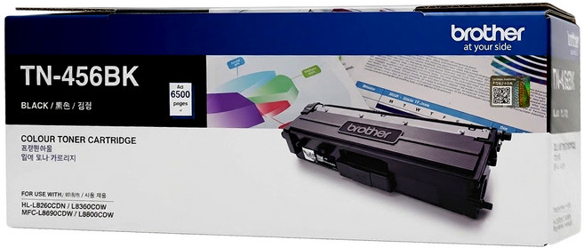 brother 兄弟牌 原廠正品高容量碳粉匣 TN-456BK 適用 HL-L8360CDW、MFC-L8900CDW, 黑色, 1個