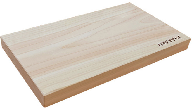 친환경편백아트 통원목 고급 반무절 도마, 혼합색상, 1개
