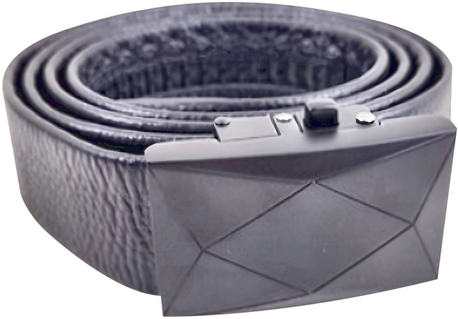 真皮頭層牛皮男士合金自動釦皮帶 LL152 幾何