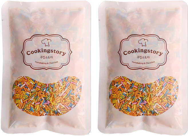 쿠킹스토리 레인보우 스프링클, 500g, 2개