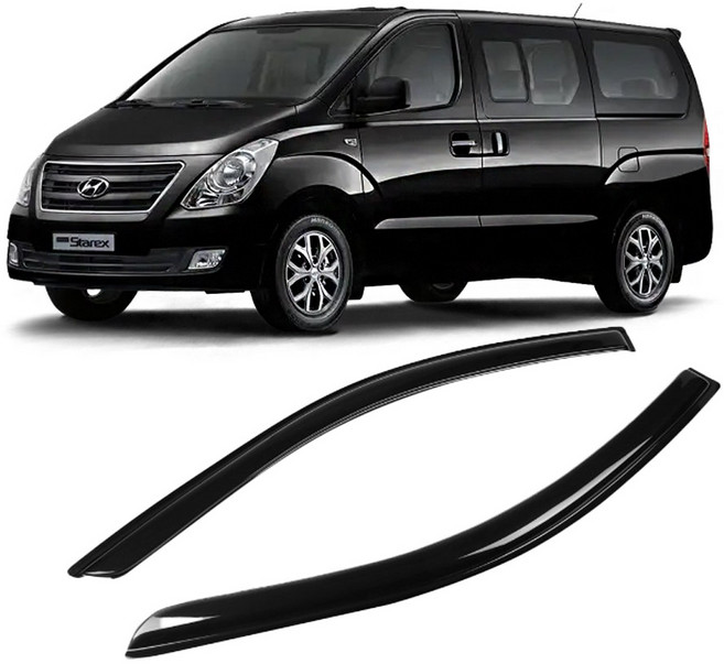 리드홈 스모그 차량용 썬바이저 2p, 그랜드스타렉스, 투명블랙