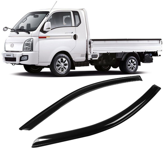 리드홈 스모그 차량용 썬바이저 2p, 포터2, 투명블랙