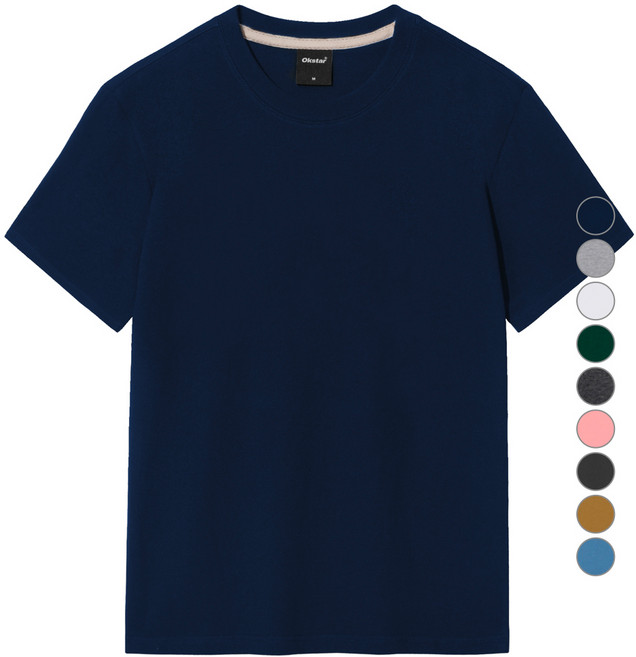 옥스타 남녀공용 무지 반팔티