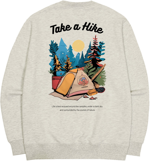 옥스타 남녀공용 달빛 하이킹 특양면 맨투맨 4SSP019