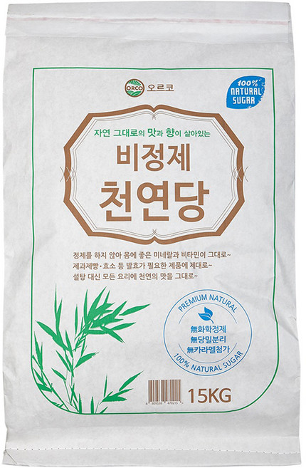 오르코 비정제 천연당, 1개, 15kg