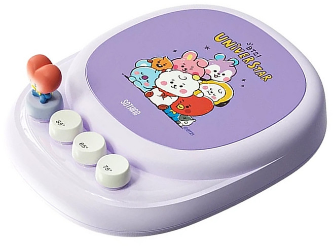 SOTHING 向物 BT21恆溫暖杯墊 疊疊樂, 紫色, 1個