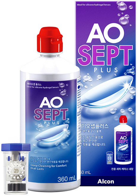 알콘 에이오셉 플러스 렌즈 세정액, 360ml, 1개
