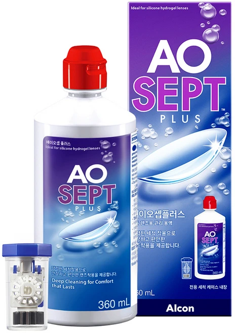 알콘 에이오셉 플러스 렌즈 세정액, 360ml, 1개 - 쿠팡