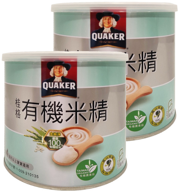 QUAKER 桂格 有機米精 4個月以上適用, 300g, 2罐