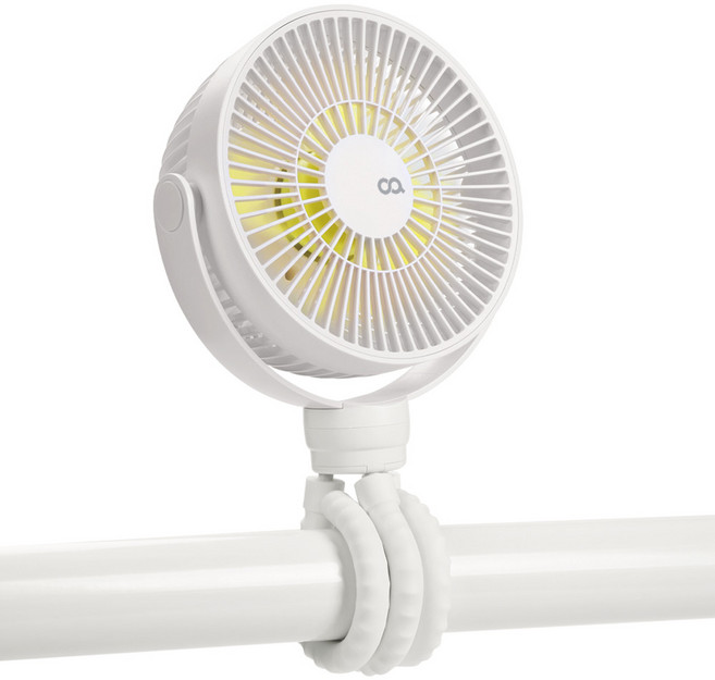 오아 라운드 멀티팬 휴대용 미니 소형 문어발 탁상용 유모차 선풍기, OFN-050WH, 화이트