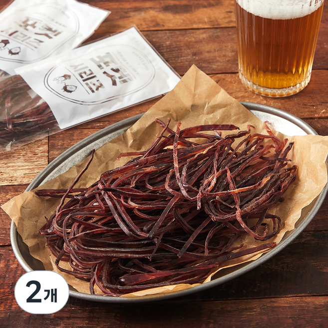 한봉씩 개별포장된 쫄쫄이 꽃징어 10입, 2개, 100g