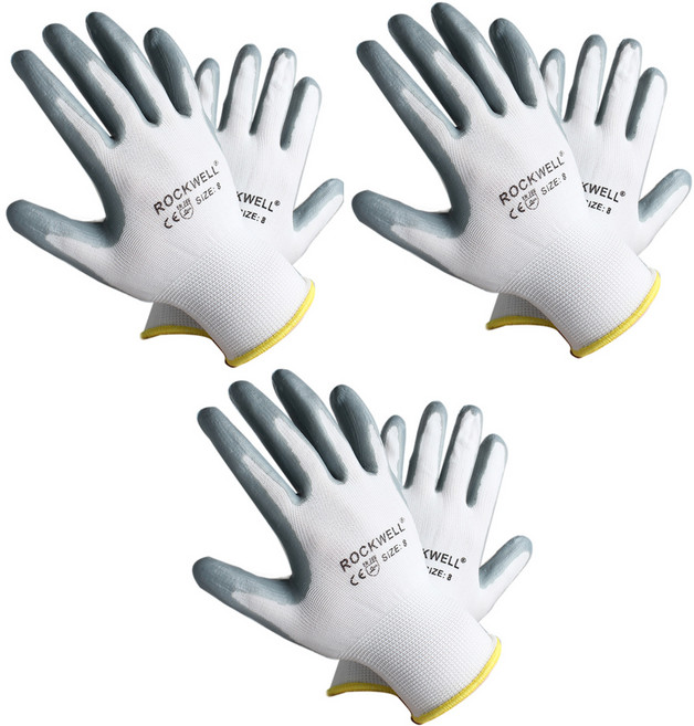 유진토피아 원예장갑 S A0608, 회색, 3세트