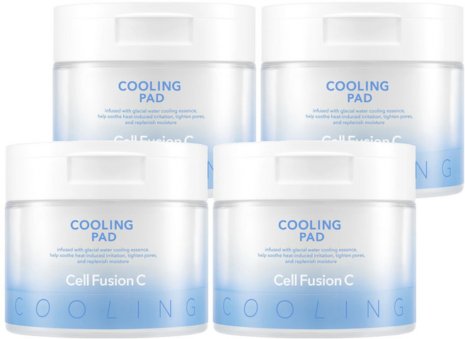 Cell Fusion C 台灣公司貨 鎮靜毛孔冰感棉片 180ml, 4個, 70片