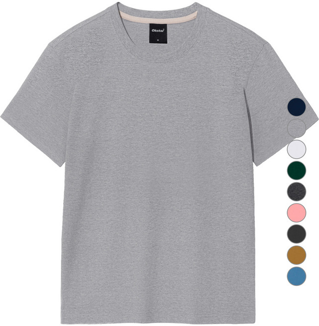 옥스타 남녀공용 통기성 무지 반팔 티셔츠 7TS001a 3X