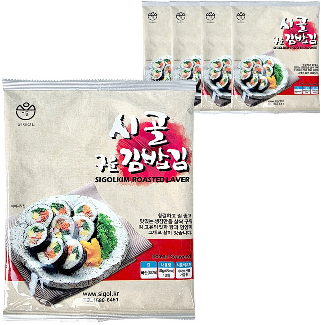 시골 구운 김밥김 10p, 20g, 5개