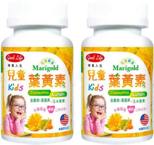 good Life 得意人生 兒童葉黃素嚼錠, 60顆, 2罐