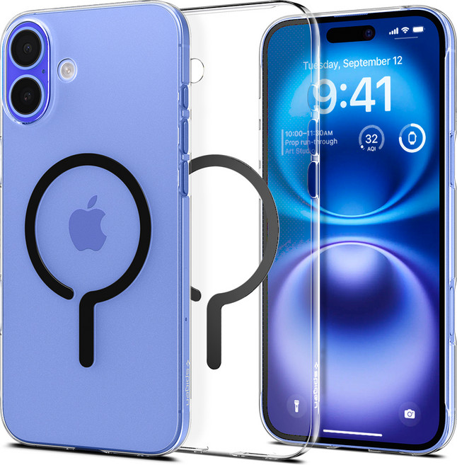 슈피겐 맥세이프 에어스킨 원탭 메탈링 맥핏 휴대폰 케이스 ACS08188