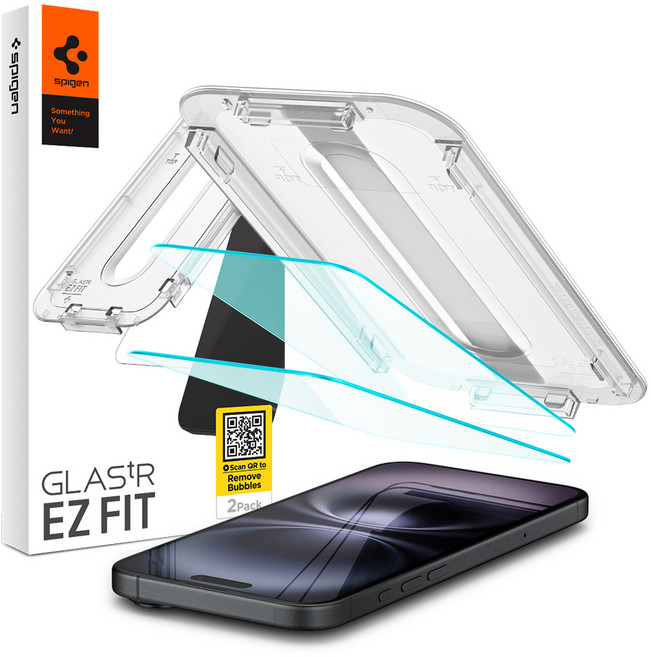 슈피겐 강화유리 액정 보호 필름 글라스tR 이지핏 HD 2p 세트 AGL06903, 1세트