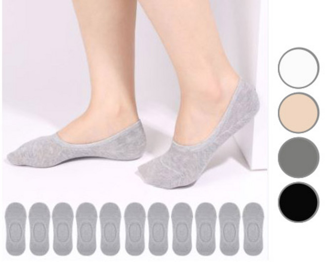 두발로 여성용 자물쇠 페이크삭스 실속형 12켤레