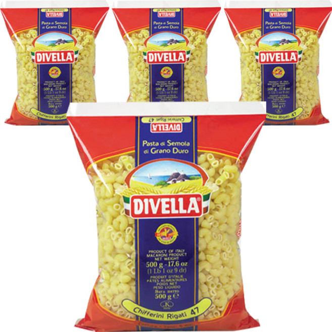 DIVELLA 德威樂 彎管麵, 500g, 4個