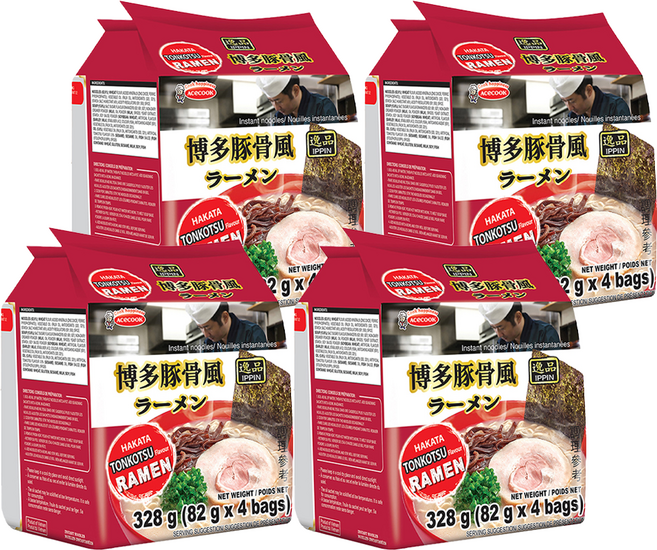 AceCOOK IPPIN 逸品 博多豚骨風味袋麵 82g, 16包