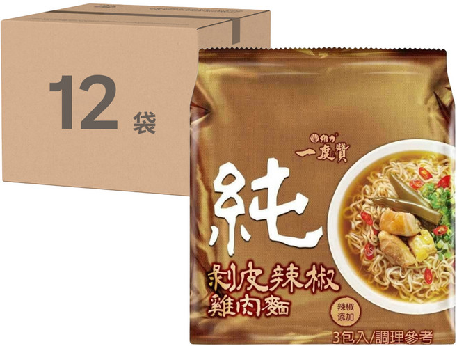 維力 一度贊 剝皮辣椒雞麵 185g, 36包