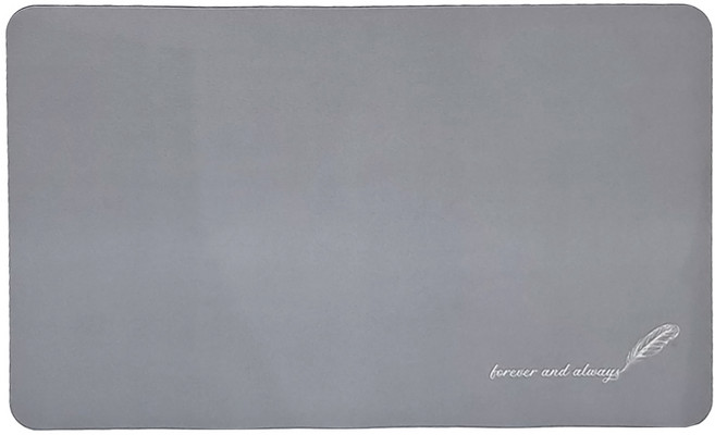 矽藻土軟地墊 羽毛, 灰色, 1個