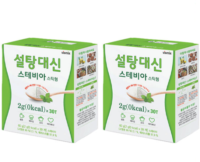 설탕대신 스테비아 스틱형, 60g, 2개