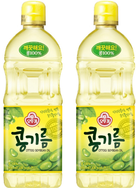 오뚜기 콩기름, 900ml, 2개