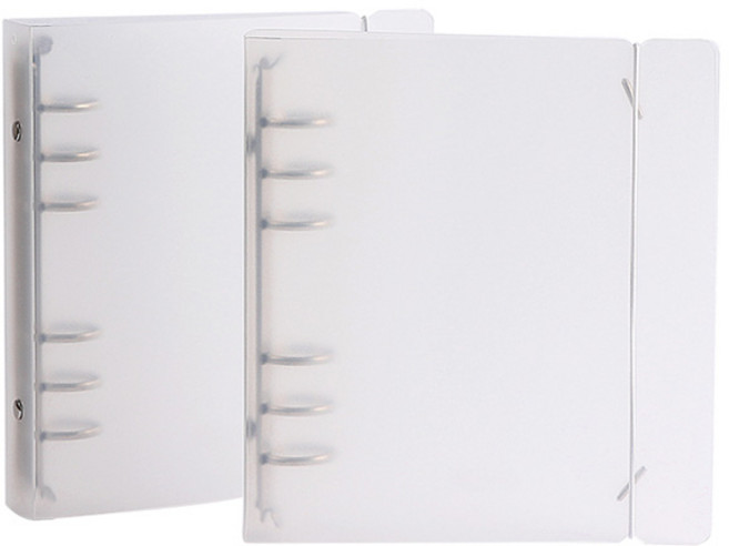 워너디스 A6 정사각 PP 컬러 바인더 커버 6공, 01 화이트, 2개