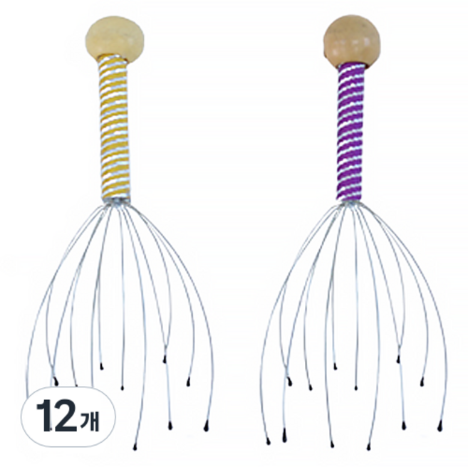 더줌커머스 머르가즘 휴대용 간편 두피마사지기, 12개, 랜덤발송