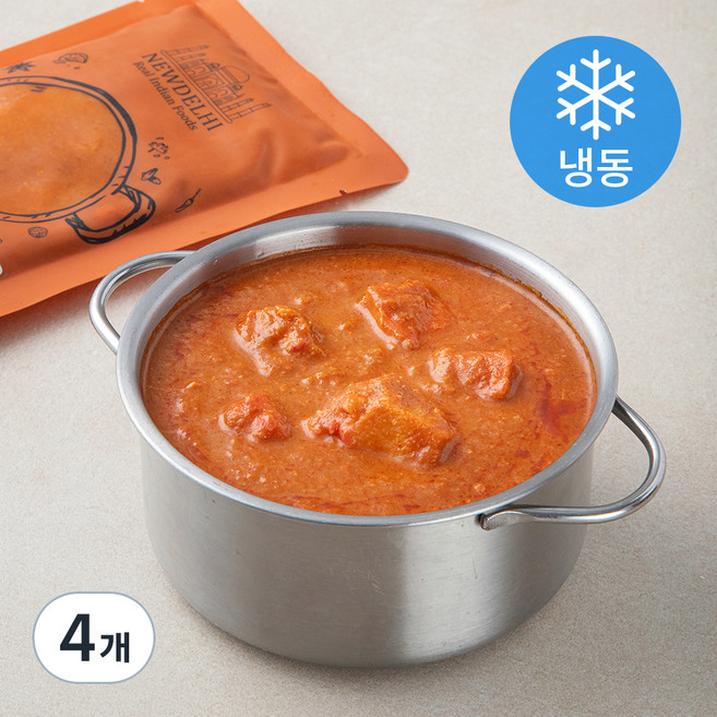 뉴델리인디안푸드 치킨마크니 (냉동), 180g, 4개