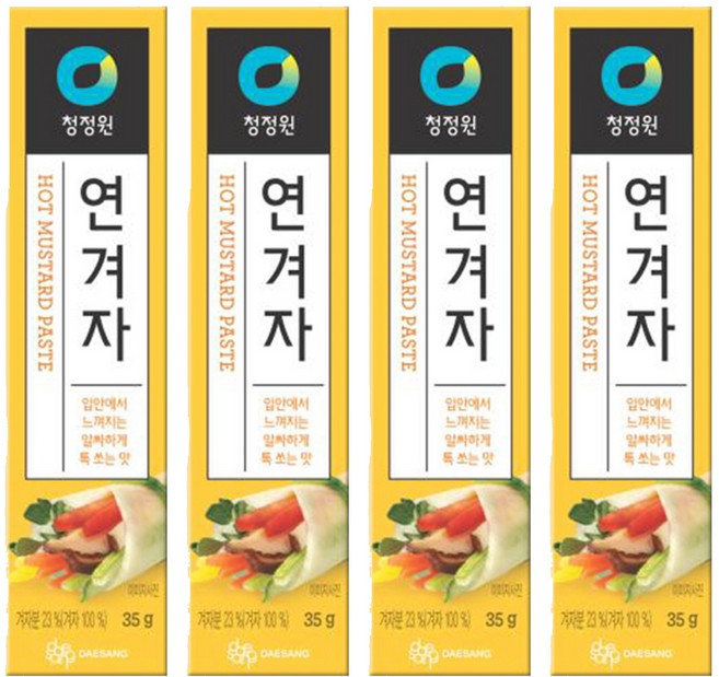 청정원 연겨자, 35g, 4개