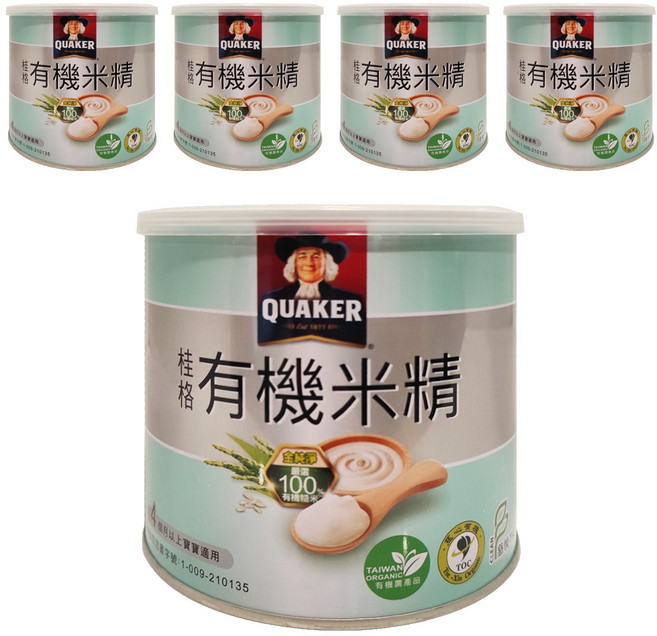 QUAKER 桂格 有機米精 4個月以上適用, 300g, 5罐