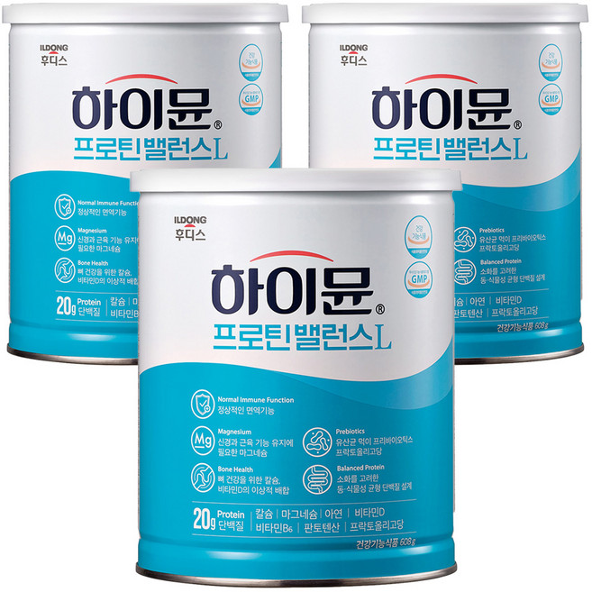 하이뮨 프로틴 밸런스 L 캔, 608g, 3개
