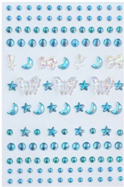 젤루나 오로라 나비 초승달 별 메이크업 페이스 스티커 FS-01