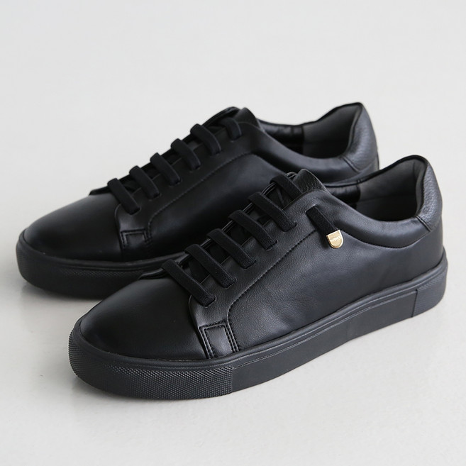 단골브로 남성용 밴딩끈 베이직 가죽 스니커즈 듀온