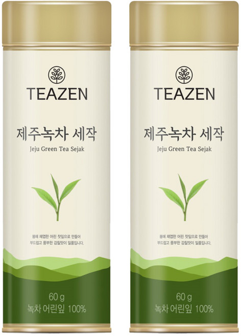 티젠 제주녹차 세작, 60g, 1개입, 2개