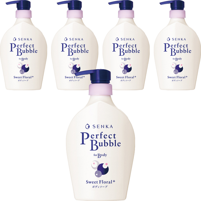 센카 퍼펙트 버블 포 바디 클렌저 스위트 플로럴 N, 500ml, 5개