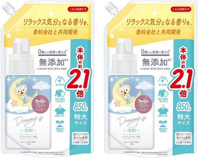 FaFa Story 夢幻系列抗菌洗衣精 補充包 藍色, 850g, 2包